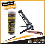 Soudal Beyaz Silikon Plastik Silikon Tabanca Metal Maket Bıçak