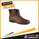 Gezer Çizme Yünlü Lastik Bot Kısa Kahverengi