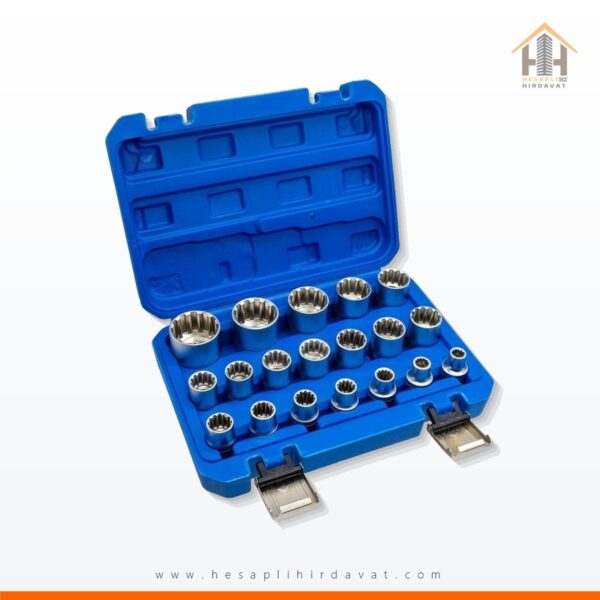 1/2" Spline 12 Köşe Lokma Anahtar Takımı 19 Parça