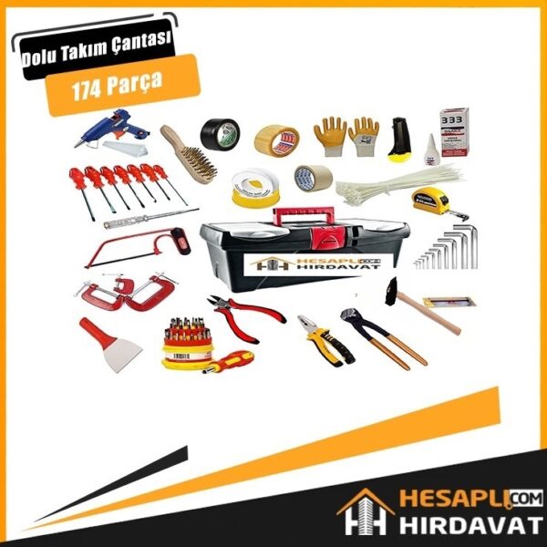 174 Parça El Aleti Seti Dolu Takım Çantası 16" Full + Full