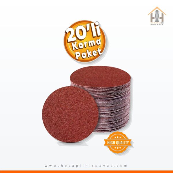 20 Adet Cırt Zımpara Kağıdı El Zımparaları Seti 115 Mm Avuç Içi Spiral Taşlama Karma Paket