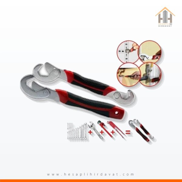 2li Set Her Vidaya Uyumlu Akıllı Anahtar Takımı 9-32mm Arası Tüm Vidalara Çok Amaçlı Boru Anahtarı