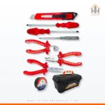 3 Lü Pense Set 3 Lü Tornavida Takımı Elektrik Bandı Falçata+takım Çanta Set