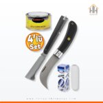 (4'LÜ SET) Eğri Uçlu Ve Düz Uçlu Bağ Aşı Bıçağı Çakısı Aşı Macunu Aşı Bandı Ağaç Dal Aşılama