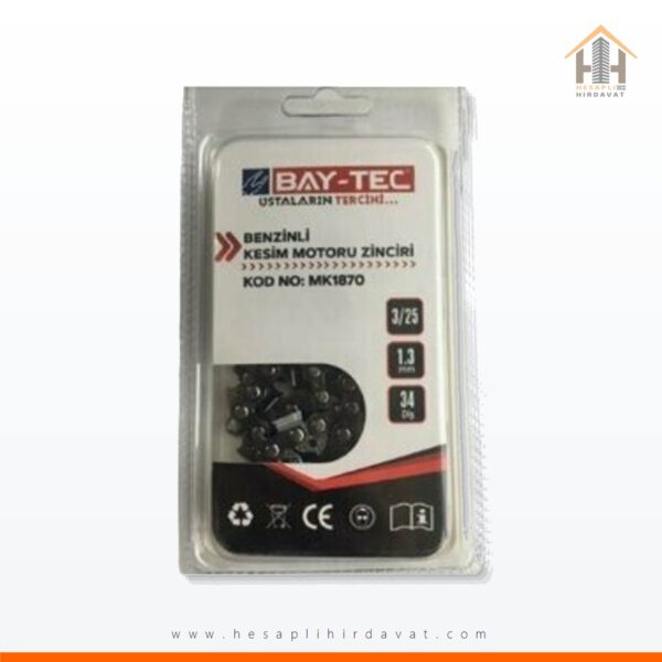 Bay-Tec Benzinli Kesim Motoru Zinciri 3/25 - 1.3 MM 34 Diş