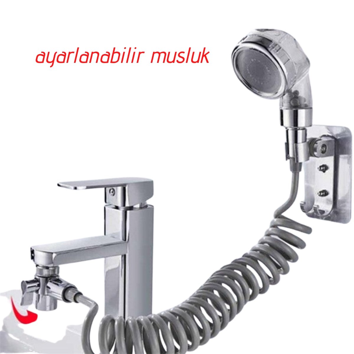 Buffer 2in1 Spira  Ayarlanabilir Banyo Mutfak Musluk Başlığı