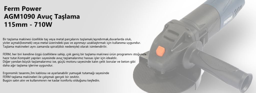 Ferm AGM1090 710 W 115 MM Taşlama Makinesi