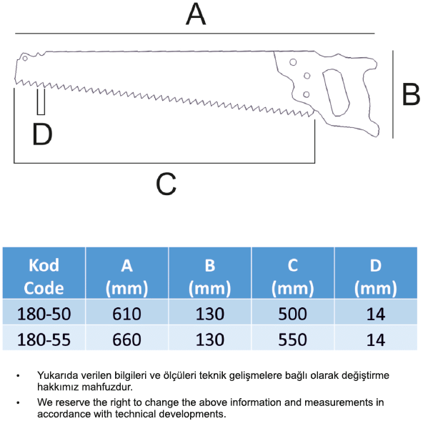 GAZBETON YUTONG TESTERE IŞIKLAR 55 CM