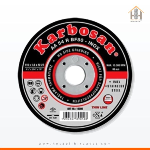 Karbosan 115x1 mm Inox Kesme Taşı 25'li Paket Metal Kesici Disk