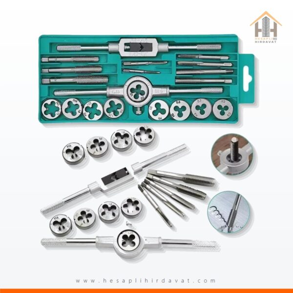 Klavuz seti 20 Parça Klavuz Pafta Seti Metrik Set M3-M12 Arası 20li Takım Full Set