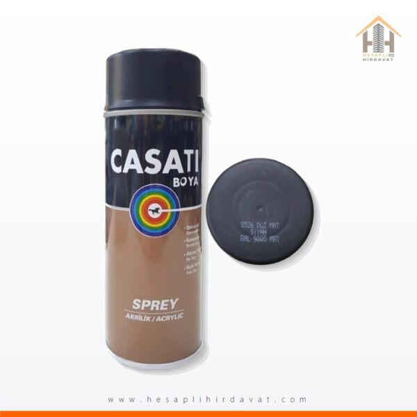 Mat Siyah Akrilik Sprey Boya 400 ml