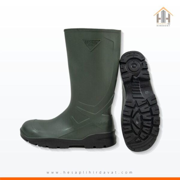 Reçber Günlük Kullanım Soft Pvc Uzun Haki Çizme No: 44