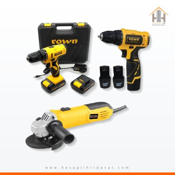 Rown 3'LÜ Set ! Şarjlı Matkap - Şarjlı Vidalama - Avuç Taşlama Makinesi