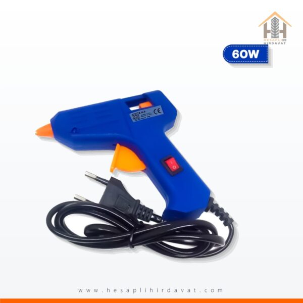 Sıcak Silikon Tabancası, 60 Watt, 1 Adet Silikon Mum Hediye, Anahtarlı, Sıcak Silikon Yapıştırıcı