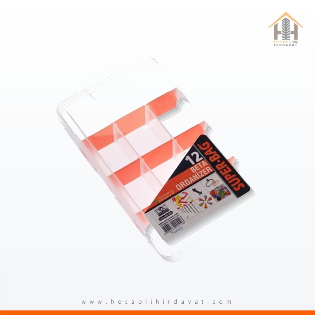 Süper-bag Beta 12 Bölmeli Organizer (170x100x30mm)