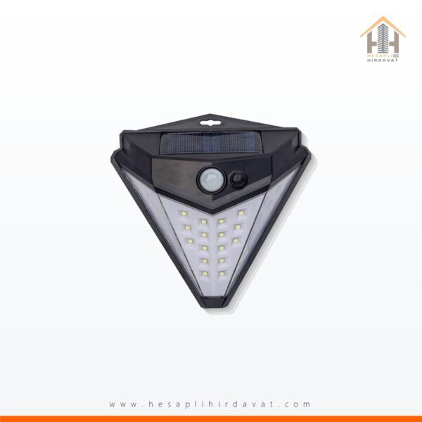 Tudor Solar Sensörlü Güneş Enerjili Üçgen 38 Led Duvar Lambası