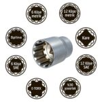 1/2" Spline 12 Köşe Lokma Anahtar Takımı 19 Parça