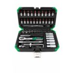 1/4" 53 Parça L 1. Kalite Full Tamirci 72 Diş Cırcır Kollu Lokma Seti