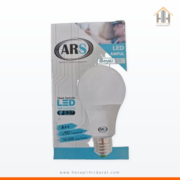 10 W LED Ampul E27 Beyaz Işık ARS Tasarruflu Ampul