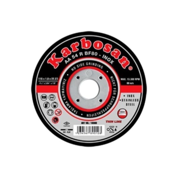 Karbosan 115x1 mm Inox Kesme Taşı 25'li Paket Metal Kesici Disk