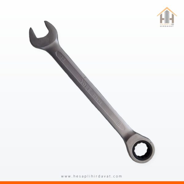 18 mm Cırcırlı Kombine Anahtar YOFE D3618 Açık Ağız ve Cırcırlı Yıldız Ağız