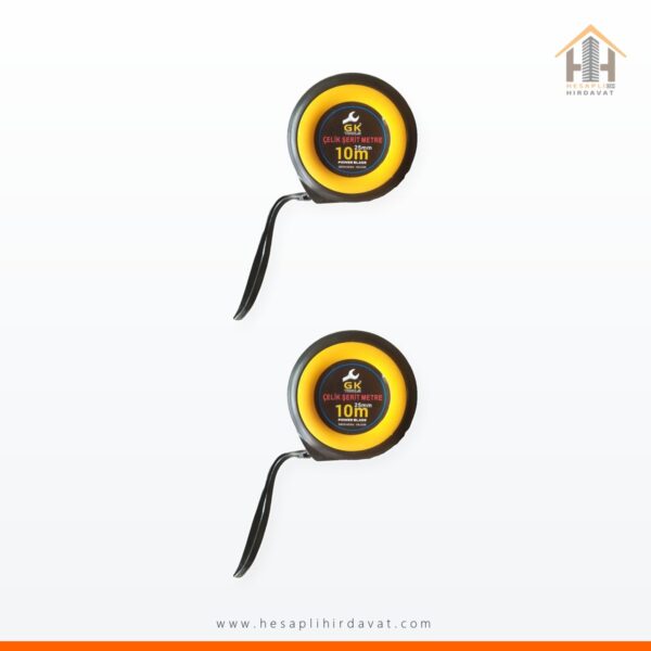 2'li Cırcırlı Çelik Şerit Metre 10x25 mm 10 mt Paket