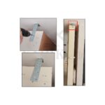 3 Ad L Demir Gönye Köşebent 2x40x40x160mm - Deprem Mobilya Dolap Sabitleme Köşe Birleştirme Aparatı