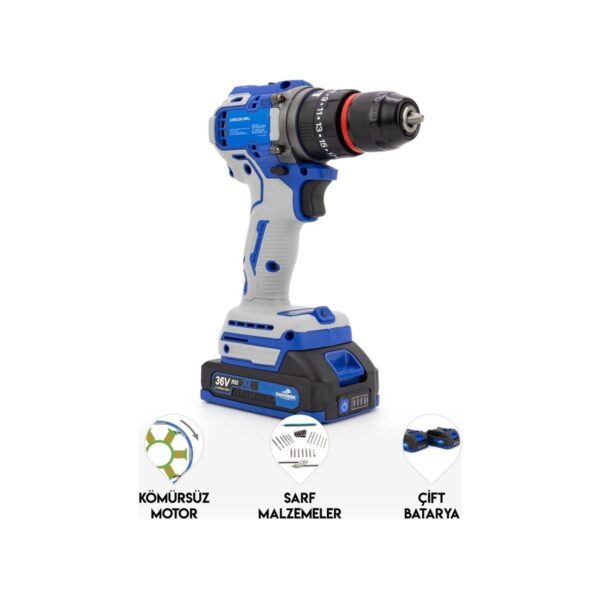 36 V 10 mm Blue Çelik Mandren