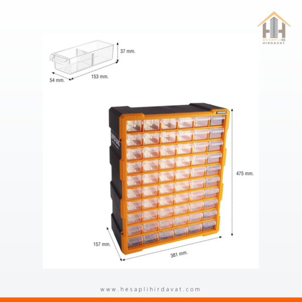 60'lı Büyük Monoblok Çekmece Seti Super-Bag ASR-6000 38.1x15.7x47.5 cm