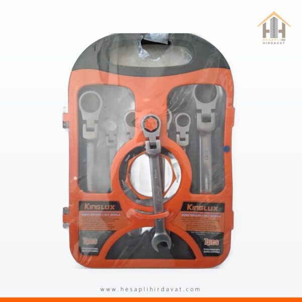 7 Parça Mafsallı Cırcır Anahtar Seti Cırcır Set 8-19 Mm