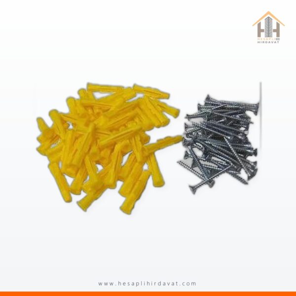 8 mm Roket Dübeli 5x50 mm Vidası Dübel Vida Seti 100 Adet