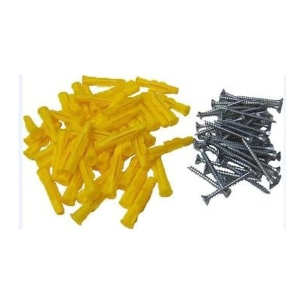 8 mm Roket Dübeli 5x50 mm Vidası Dübel Vida Seti 100 Adet