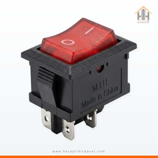 Aç-Kapa Anahtar Kırmızı Işıklı Rocker Switch