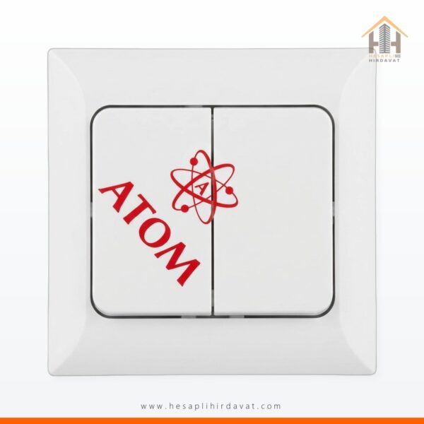 Atom Sıva Altı İkili Anahtar (Komütatör) Beyaz