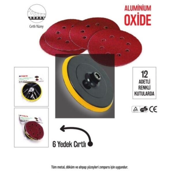 Bay-Tec Cırtlı Zımpara 6 Yedekli