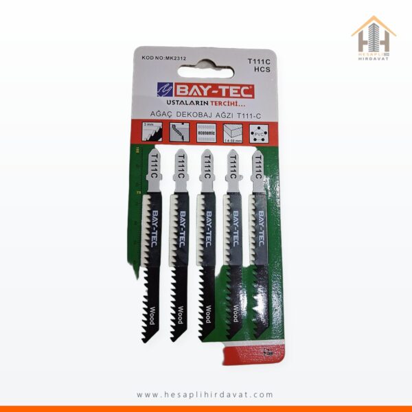 Bay-Tec T111C Ahşap Dekupaj Testere Ağzı 5'li HCS MK2312