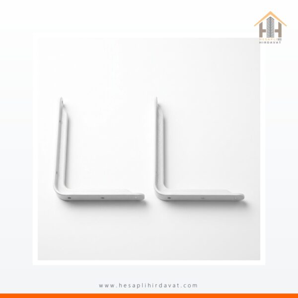 Beyaz Lüks Raf Ayağı 19x26 cm Metal 2 Adet
