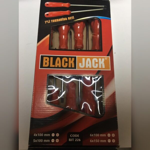 BLACK JACK Mıknatıslı Düz ve Yıldız Uçlu 7 Li Tornavida Seti 7 parça