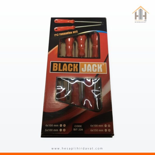 BLACK JACK Mıknatıslı Düz ve Yıldız Uçlu 7 Li Tornavida Seti 7 parça