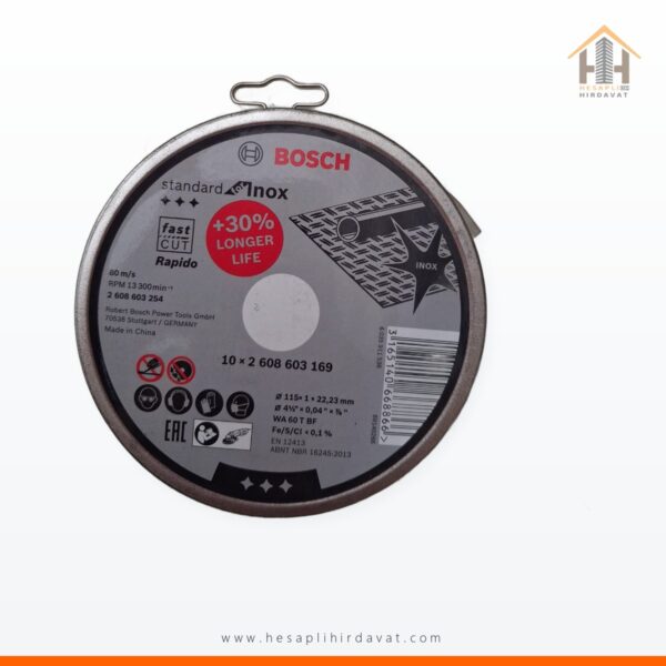 Bosch Metal Kesme Taş Inox 115x1mm Metal 10 Adet