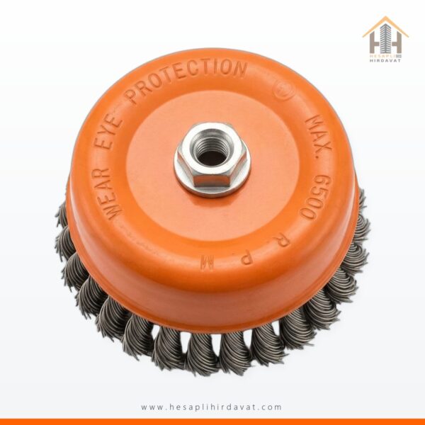 Burgulu Çanak Tel Fırça 125 mm 6500 RPM