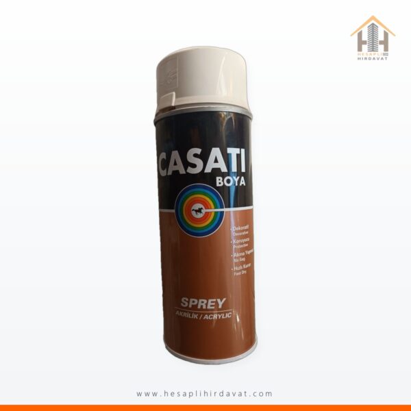Casati Akrilik Sprey Boya 400 ml S303 Düz Gri Beyaz