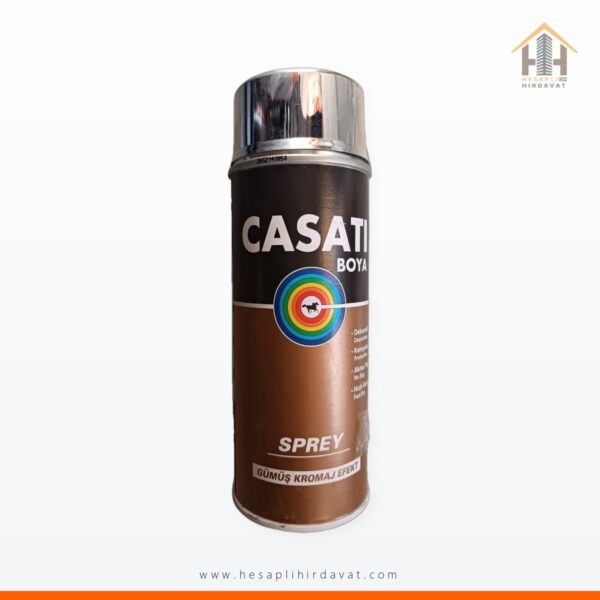 Casati Akrilik Sprey Boya 400 ml S902 Gümüş Kromaj Efekt