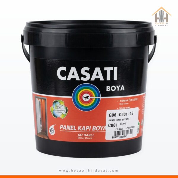 Casati Su Bazlı Panel Kapı Boyası Beyaz 1 kg