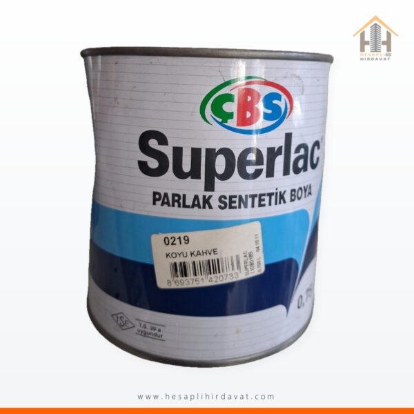ÇBS Superlac Parlak Sentetik Boya 0,75 L 0219 Koyu Kahve