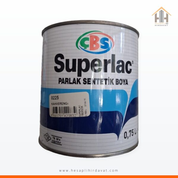 ÇBS Superlac Parlak Sentetik Boya 0,75 L 0225 Kahverengi