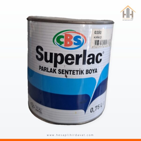 ÇBS Superlac Parlak Sentetik Boya 0,75 L 0350 Kırmızı