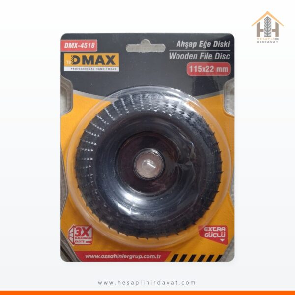 DMAX DMX-4518 Ahşap Eğe Diski 115x22 mm Avuç Taşlama İçin