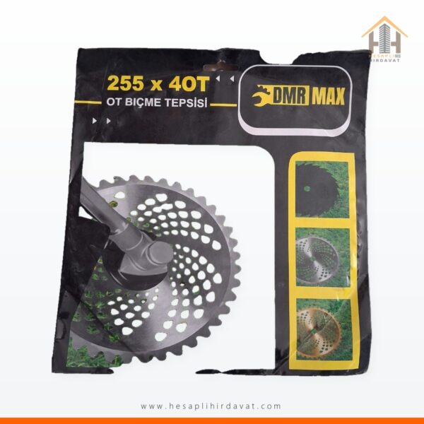 DMR MAX 255x40T Ot Biçme Tepsisi 40 Dişli Tırpan Bıçağı Testere Disk