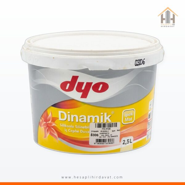 Dyo Dinamik Silikonlu İpek Mat İç Cephe Boyası 2,5 L 0306 Şampanya